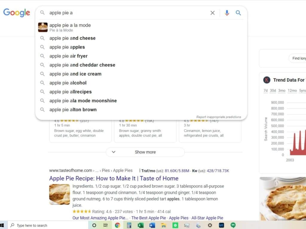 Google Search Bar Alphabet Soup Example
