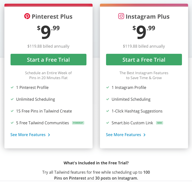 Pricing for tailwind