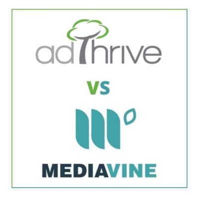 AdThrive vs Mediavine on a white background